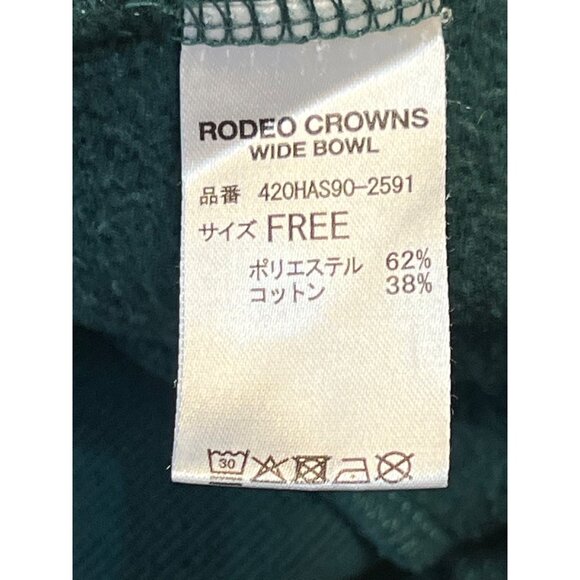 Rodeo Crowns Wide Bowl Green Pullover Sweatshirt Free Size Unisex Japanese Brand - Picture 11 of 16